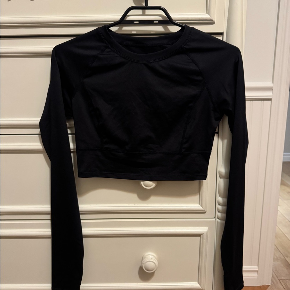 Black Long Sleeve Women's sport Top